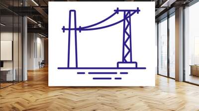 electrics lines line style icon Wall mural