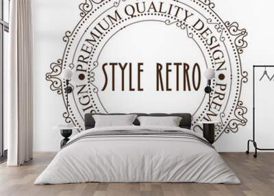 elegant frame style retro vector illustration design Wall mural