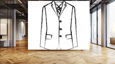 elegant suit masculine icon vector illustration design Wall mural