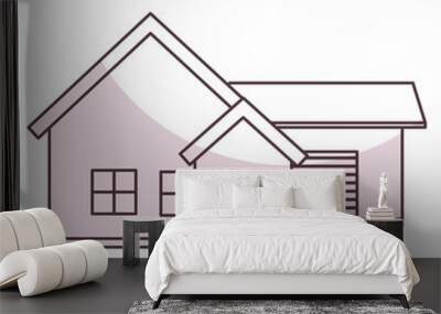 exterior house isolated icon vector illustration design Wall mural