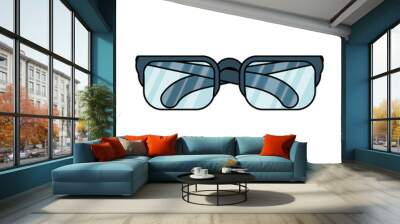 eyeglasses optical accessory isolated icon Wall mural