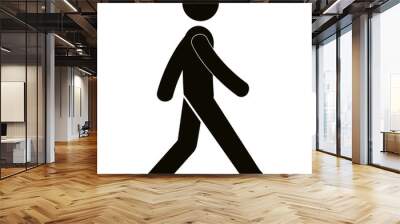 figure human walking silhouette avatar vector illustration design Wall mural