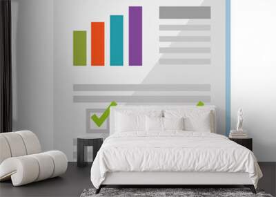 finance document paper icon vector illustration design Wall mural