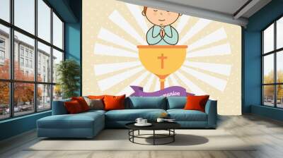 first communion card design  Wall mural