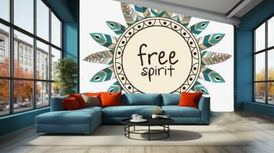 free spirit boho style vector illustration design Wall mural