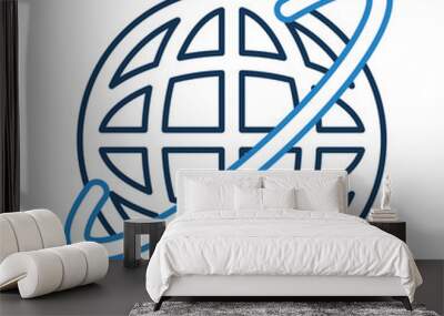 Global internet updating icon vector illustration design graphic Wall mural