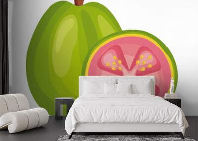 guava fresh delicious fruit detailed style icon Wall mural