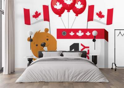 happy canada day Wall mural