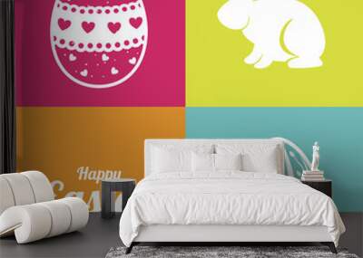 happy easter design Wall mural