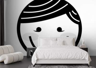 happy man isolated icon design Wall mural