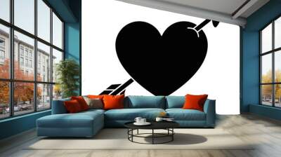 heart with arrow icon vector illustration design Wall mural