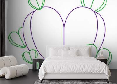 hearts love decorative pattern background vector illustration design Wall mural