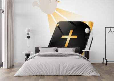 holy spirit bible icon design vector illustration eps 10 Wall mural