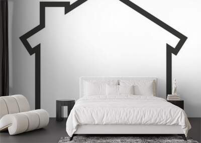 house home silhouette isolated icon Wall mural