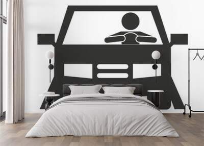 human driver car icon Wall mural