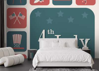 independence icons Wall mural