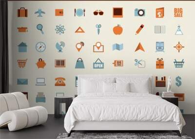 isolated retro icon  Wall mural