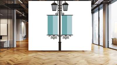 lantern classic park isolated icon vector illustration design Wall mural