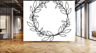 leaf around symbol icon vector illustration graphic design Wall mural