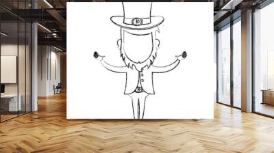 leprechaun avatar character icon vector illustration design Wall mural