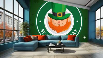 leprechaun saint patrick day character vector illustration design Wall mural