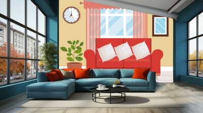 living room place with sofa Wall mural