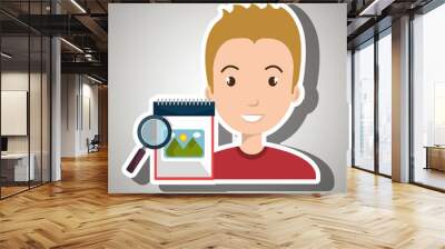 man images album search vector illustration esp 10 Wall mural