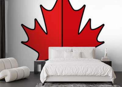 maple leaf canadian symbol icon Wall mural