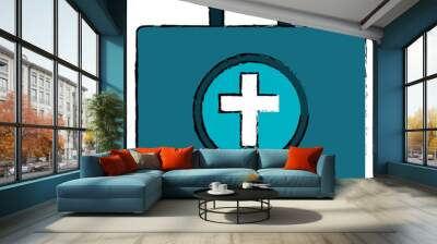 medical kit isolated icon Wall mural