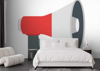 Megaphone icon design, Amplifer speaker bullhorn announce speech message communication and loud theme Vector illustration Wall mural