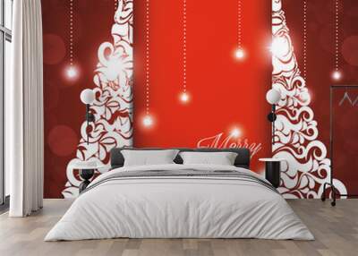 merry christmas greeting card vector illustration graphic design Wall mural