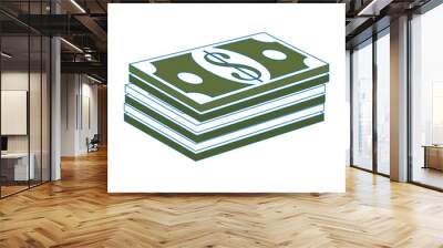 Money billet isolated Wall mural