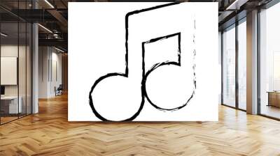 music note isolated icon vector illustration design Wall mural