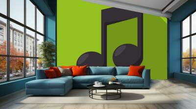 music note isolated icon vector illustration design Wall mural