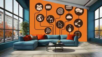 networking design Wall mural