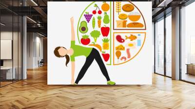 nutrition and health design  Wall mural