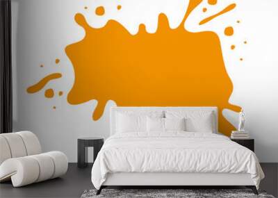 orange paint stain isolated icon design Wall mural