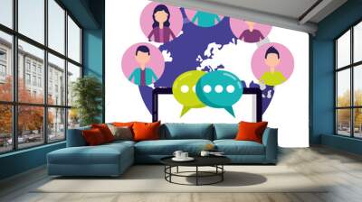 people social media Wall mural