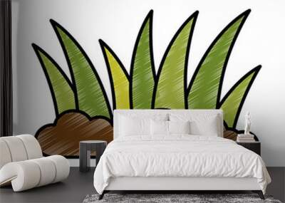 plants cultivated isolated icon vector illustration design Wall mural