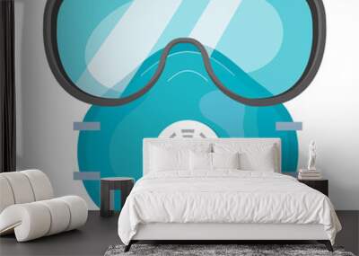 protection respiratory with safety goggles isolated icon vector illustration design Wall mural