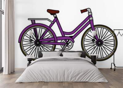 retro bicycle isolated icon Wall mural