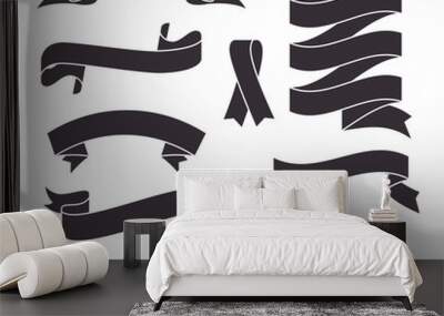 Ribbon digital design. Wall mural