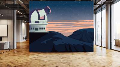 space observatory in landscape Wall mural