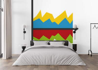 statistics graphic isolated icon Wall mural