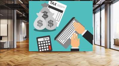 tax time design  Wall mural