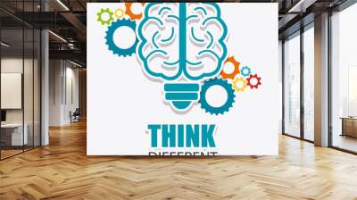 Think different design. Wall mural