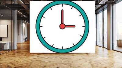 time clock isolated icon vector illustration design Wall mural