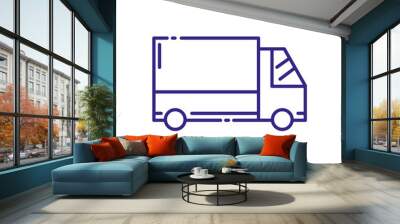 Truck design, Delivery logistics transportation shipping service warehouse industry and global theme Vector illustration Wall mural