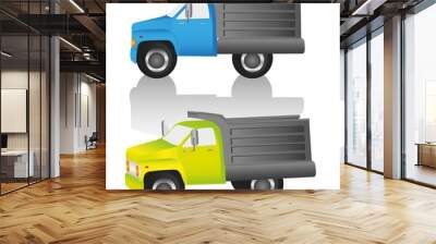 truck in two different views Wall mural