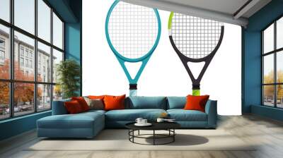 two racket tennis sport graphic vector illustration eps 10 Wall mural